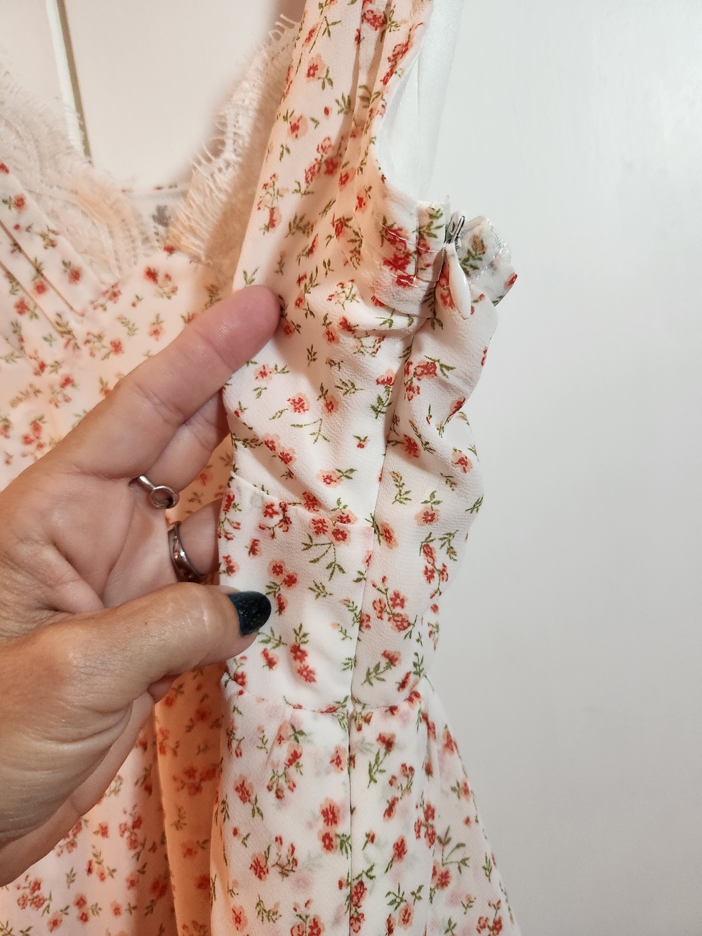 Altar'd State Cream Floral Lace-Trim Tank Small - Picture 5 of 5